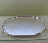 Silver Square Salver, Chippendale Shaped Corners 14 in.