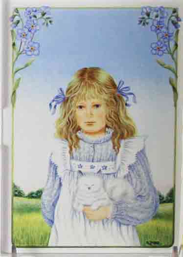 Collectors Porcelain Post Card, I Love You