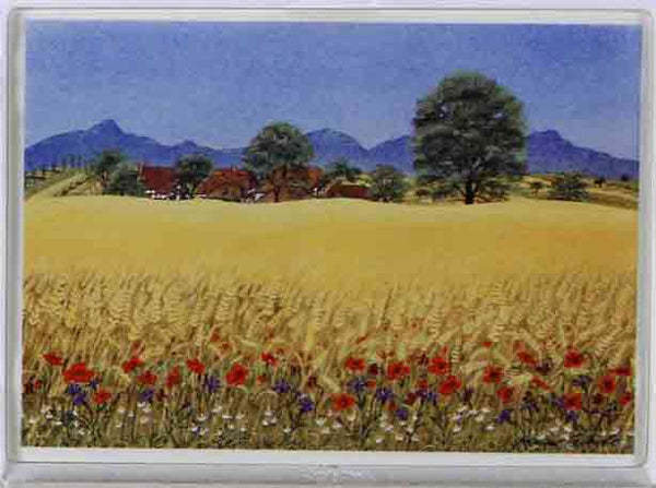 Collectors Porcelain Post Card, Corn Field