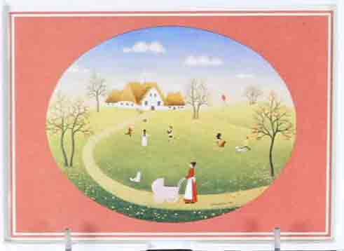 Collectors Porcelain Post Card, Autumn