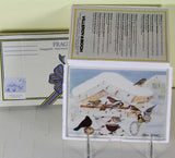 Collectors Porcelain Post Card Bird Feading, Designed by Karin Blumen