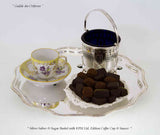 Set of 4 Silver Salvers Scalloped Edge, Gadroon