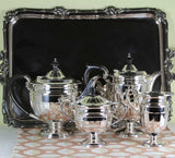Silver Tea & Coffee Set, Hepple White