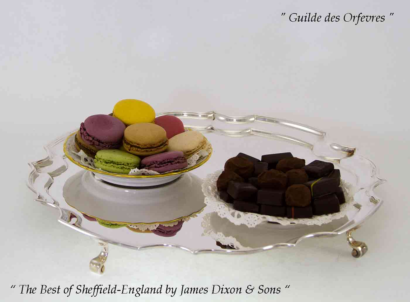 Silver Chippendale Salver with Feet Silver Chippendale Salver with Feet