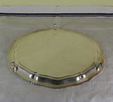 Silver Shaped Gadroon Salver with Feet 14 "