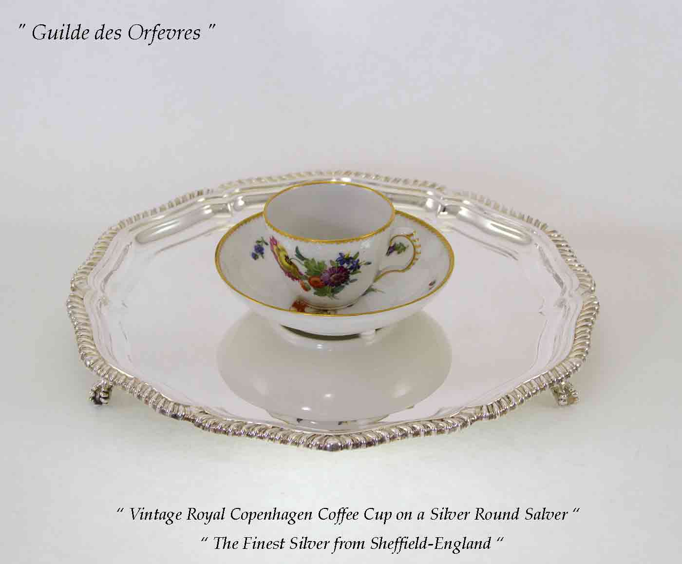 Silver Shaped Gadroon Salver with Feet Silver Shaped Gadroon Salver with Feet