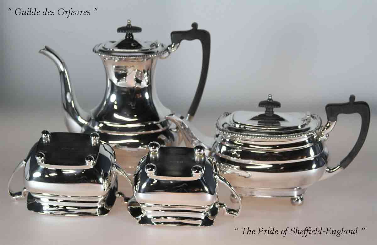 Tea & Coffee Set, Gadroon & Shell Tea & Coffee Set, Gadroon & Shell
