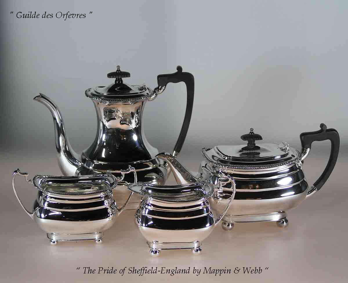 Tea & Coffee Set, Gadroon & Shell Tea & Coffee Set, Gadroon & Shell
