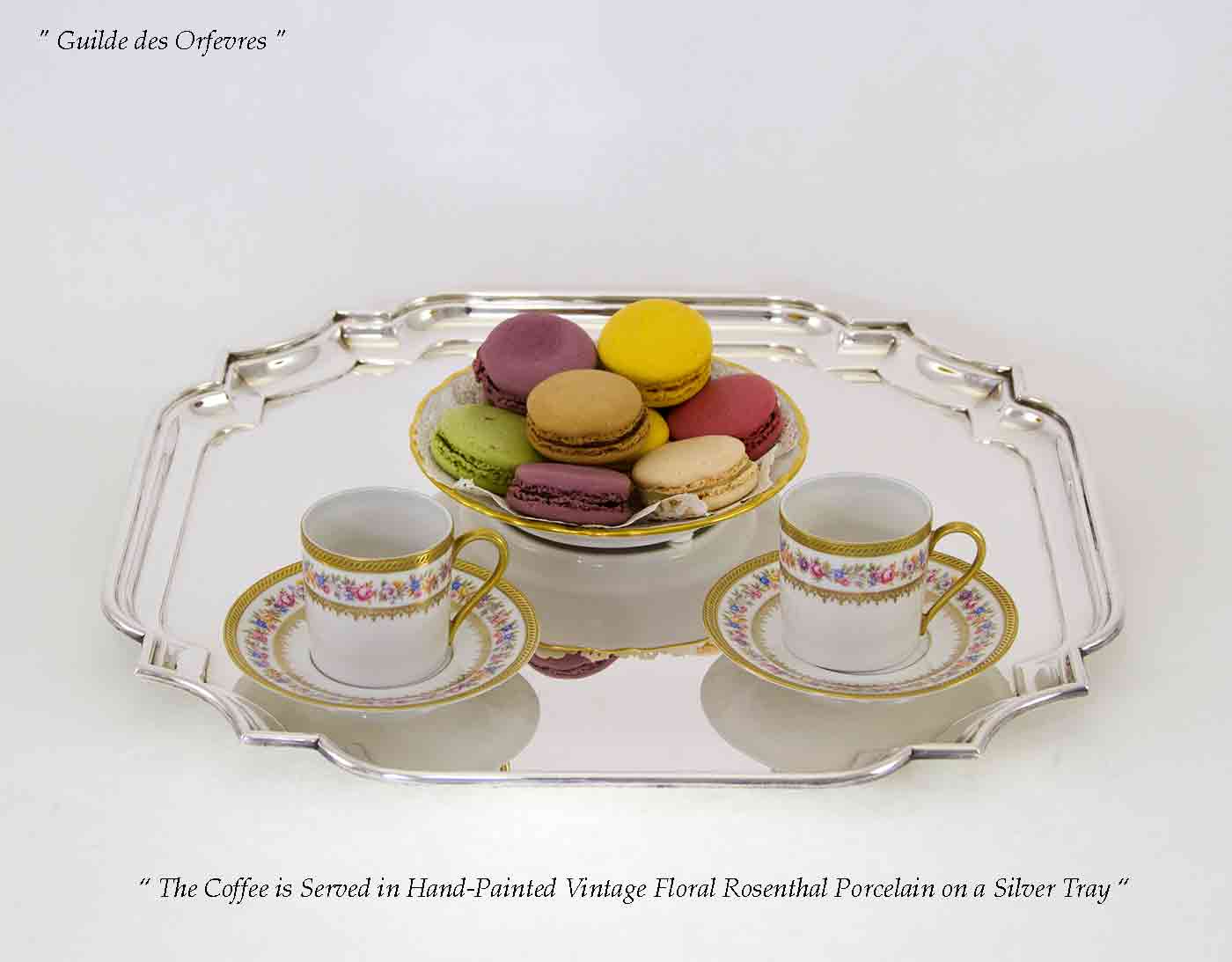 Silver Square Salvers, Chippendale Shaped Corners Silver Square Salvers, Chippendale Shaped Corners