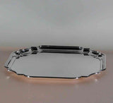 Silver Square Salvers, Chippendale Shaped Corners