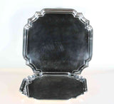 Silver Square Salvers, Chippendale Shaped Corners