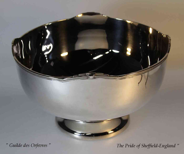 Tiffany Silver Punch Bowl with Jubilee Applied Border