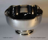 Tiffany Silver Punch Bowl with Jubilee Applied Border