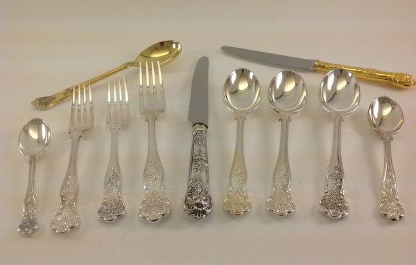 Hand-Forged Sterling Silver 5-pc Place-Setting, Bright Vine