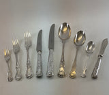 Complete European Cutlery Set for 12, including Fish Eaters & Serving Pieces 119 pieces.