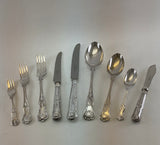 Complete European Cutlery Set for 12, including Fish Eaters & Serving Pieces 119 pieces.
