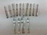 Complete European Cutlery Set for 12, including Fish Eaters & Serving Pieces 119 pieces.