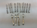 Complete European Cutlery Set for 12, including Fish Eaters & Serving Pieces 119 pieces.