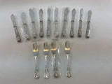 Complete European Cutlery Set for 12, including Fish Eaters & Serving Pieces 119 pieces.