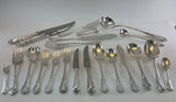 Complete Cutlery Set for 12, including Fish Eaters & Serving Pieces, 132 Pcs, Lily