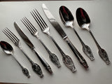 Sterling Silver 8-pc Place-Setting, Touraine-Art Nouveau