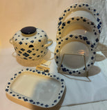 A 58 Pieces European Dinner Set Diamond Shape Rim with bleu by Rosenthal