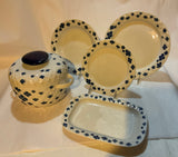 A 58 Pieces European Dinner Set Diamond Shape Rim with bleu by Rosenthal