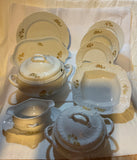 An Exquisite Set of 78 Pieces Porcelain  With Gold Roses by Rosenthal.