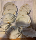 A Set of 79 Piece Exquisite Porcelain  With Gold Roses by Rosenthal.