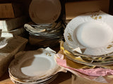 An Exquisite Set of 78 Pieces Porcelain  With Gold Roses by Rosenthal.