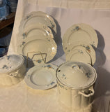 A Set of 48 Pieces Exquisite Porcelain With Flowering Branch by Rosenthal