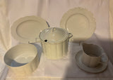 A Set of 29 Pieces Exquisite Porcelain White, Called  White Gold