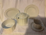 A Set of 22 Pieces Exquisite Porcelain White, Called  White Gold.