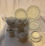 Rosenthal Exquisite Dinner & Tea Set, 100 Piece Set With Blue Garland.