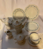 Rosenthal Exquisite Dinner & Tea Set, 100 Piece Set With Blue Garland.