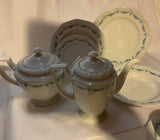 Rosenthal Exquisite Dinner & Tea Set, 100 Piece Set With Blue Garland.