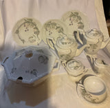A Set 72 Pieces Exquisite Porcelain With Black Berries Branch by Rosenthal
