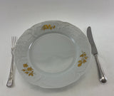 A Set of 79 Piece Exquisite Porcelain  With Gold Roses by Rosenthal.