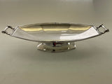 Art Nouveau Oval Centerpiece with Handles, Applied Border