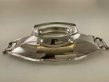 Art Nouveau Oval Centerpiece with Handles, Applied Border