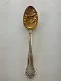Silver Berry Spoon Partly Gilt , Chesterfield.
