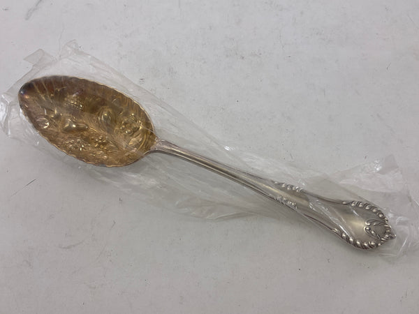 Silver Berry Spoon Partly Gilt , Chesterfield.