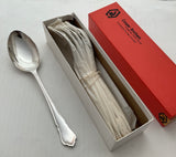 "Set of 12 Dessert Spoon, Du Barry "