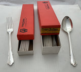 Set of 12 Dessert Spoon & Fork, Du Barry