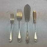 Silver Plated Fish Servers: Serving Fork & Knife, Georgian.