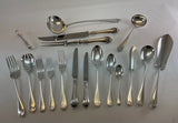 Complete European Cutlery Set for 12, including Fish Eaters & Serving Pieces 113 pieces. Georgian.