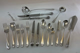 Complete European Cutlery Set for 12, including Fish Eaters & Serving Pieces 113 pieces. Georgian.