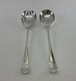 The Finest, Silver Plated Pair Salad Servers, Salad Spoon & Salad Fork, Rattail 