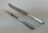 The Finest, Silver Plated Pair Carving Set, Carving Fork & Carving Knife, Rattail .