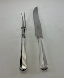 The Finest, Silver Plated Pair Carving Set, Carving Fork & Carving Knife, Rattail .
